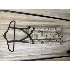 Urban Outfitters Stylish Black and White Print Lace Cami Dress - Women Size M